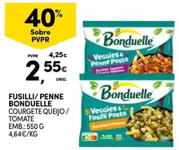 Continente Fusilli/penne bonduelle courgete queijo/tomate promoção