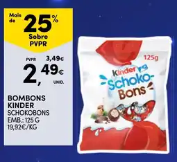 Continente bombons kinder schokobons promoção