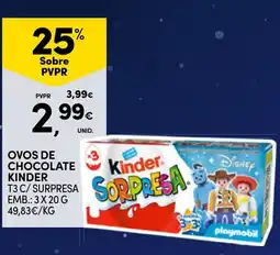 Continente Ovos de chocolate kinder promoção