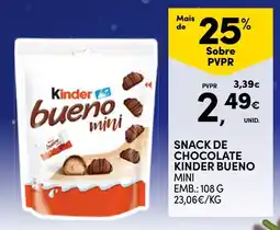 Continente Kinder bueno mini promoção