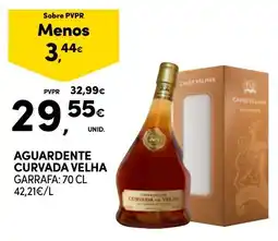 Continente Aguardente curvada velha promoção