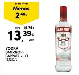 Continente Vodka Smirnoff promoção