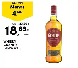 Continente Whisky Grant's promoção