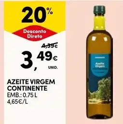 Continente Azeite Virgem Continente promoção
