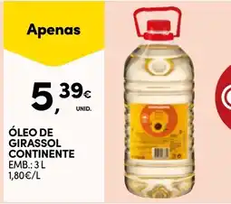 Continente óleo de girassol continente promoção