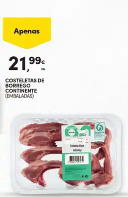 Continente Costeletas de borrego continente (embaladas) promoção