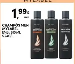 Continente champôs men mylabel promoção