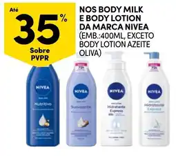 Continente nos body milk e body lotion da marca nivea promoção