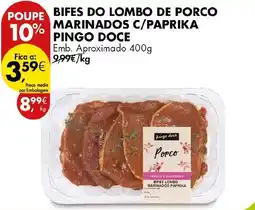 Pingo Doce bifes do lombo de porco marinados c/paprika pingo doce promoção