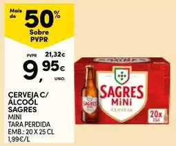 Continente Cerveja c/ álcool sagres mini promoção