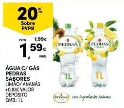 Continente água c/ gás pedras sabores limão/ananás promoção