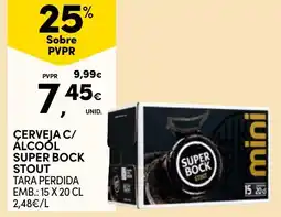 Continente Cerveja c/ álcool super bock stout promoção