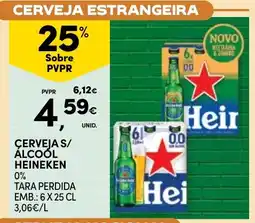 Continente Cerveja s/ álcool heineken promoção