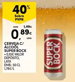Continente Cerveja c/ álcool super bock promoção