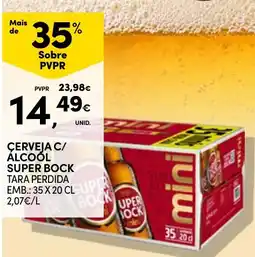 Continente Cerveja c/ álcool super bock promoção