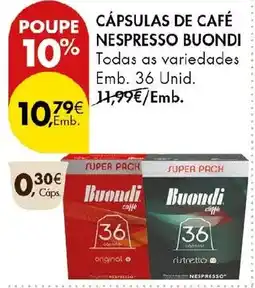 Pingo Doce Cápsulas de café nespresso buondi promoção