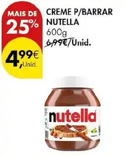 Pingo Doce Creme p/barrar nutella promoção
