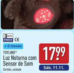 ALDI Toylineno luz noturna com sensor de som promoção