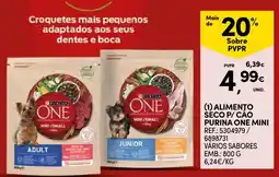 Continente Alimento seco p/ cão purina one mini promoção
