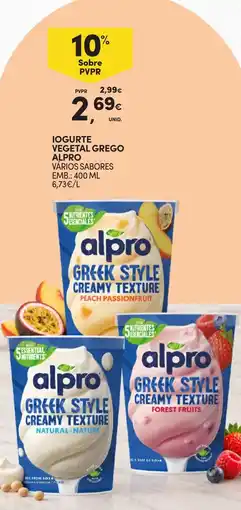 Continente Iogurte vegetal grego alpro promoção
