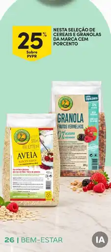 Continente Cem Porcento aveia flocos finos promoção