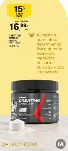 Continente Creatine prozis promoção