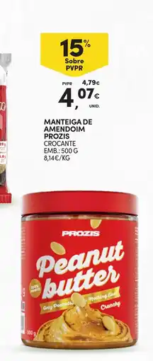 Continente Manteiga de amendoim prozis promoção