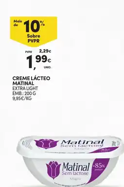 Continente Matinal creme lácteo sem lactose magro promoção