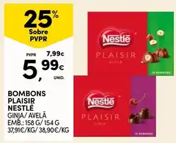 Continente bombons plaisir nestle ginja/avela promoção