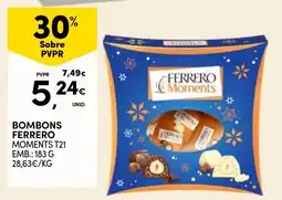 Continente bombons ferrero moments t21 promoção
