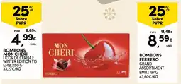 Continente Bombons mon cheri licor de cereja e winter edition t15 promoção