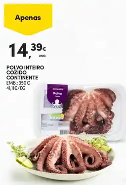 Continente Polvo inteiro cozido continente promoção