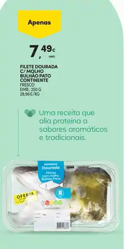 Continente Filete dourada com molho bulhão pato continente promoção