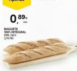 Continente Baguete 100% integral promoção