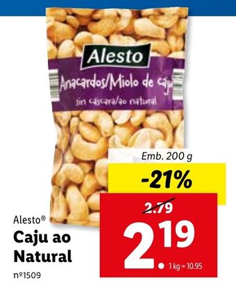 Lidl Alesto Caju ao Natural 200g promoção