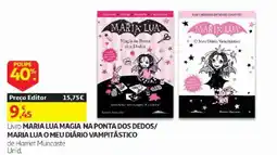 Auchan livro maria lua magia na ponta dos dedos/ maria lua o meu diário vampitástico de harriet muncaste promoção