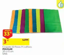 Auchan Conjunto 10 Panos Microfibras POLEGAR promoção
