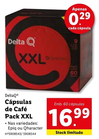 Lidl Delta Q Cápsulas de Café XXL 60 cápsulas promoção