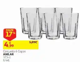 Auchan Conjunto 6 Copos Anilar promoção