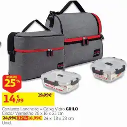 Auchan Conjunto Lancheira + Caixa Vidro Grilo promoção