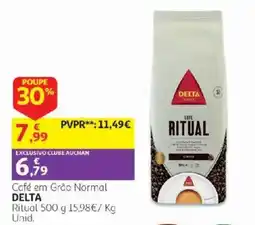 Auchan Café em Grão Normal Delta Ritual promoção