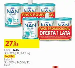 Auchan Leite 3 NAN promoção