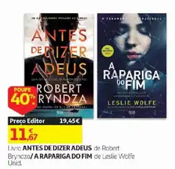 Auchan Livro antes de dizer adeus de Robert Bryndza / a rapariga do fim de Leslie Wolfe promoção