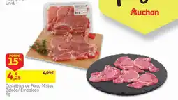Auchan Costeletas de Porco Mistas Auchan promoção