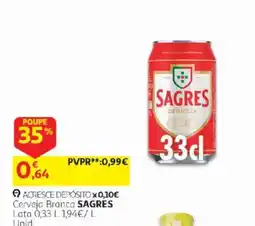 Auchan Cerveja Branca Sagres promoção
