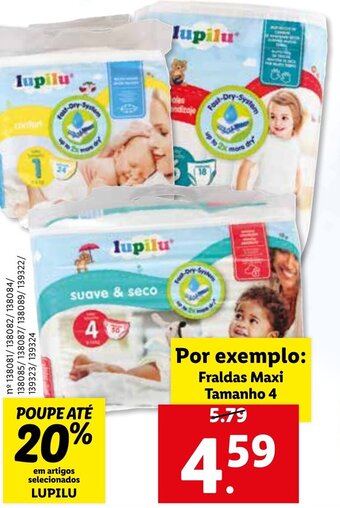 Lidl Lupilu Fraldas Maxi Tamanho 4 promoção