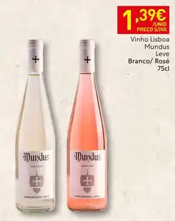 Recheio Vinho lisboa mundus leve branco/ rosé promoção