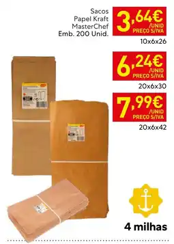 Recheio Sacos Papel Kraft MasterChef promoção