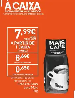 Recheio mais café café em grão promoção