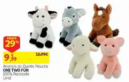 Auchan Animais da Quinta Peluche One Two Fun promoção